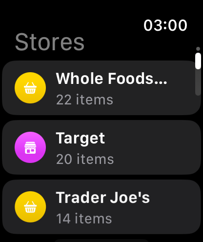 Stores on Apple Watch